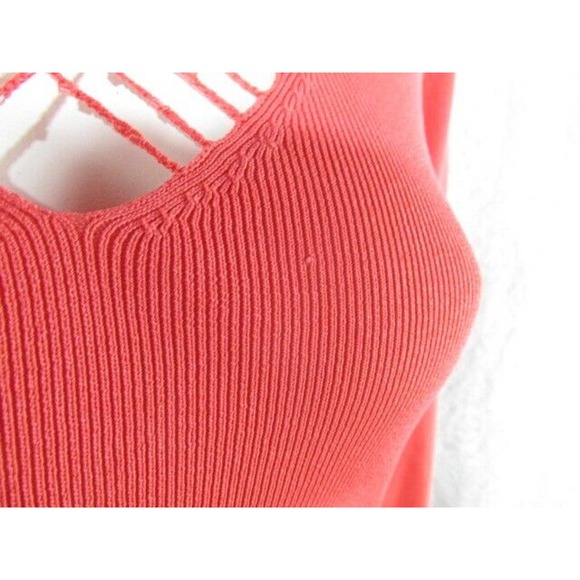 Georgiou Studio Women Pullover V-Neck Sweater w/Beading, P (0-1) - Picture 4 of 13